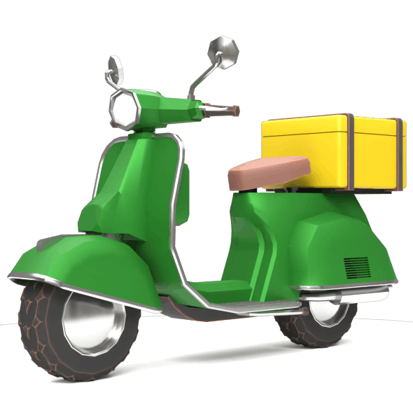 Low Poly Vespa - Scooter